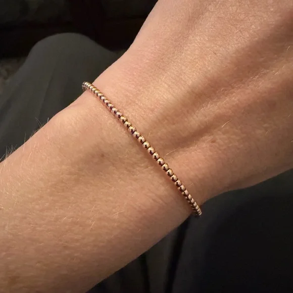Gabriel & Co. 14K Rose Gold Beaded Bujukan Bracelet - Picture 2 of 8